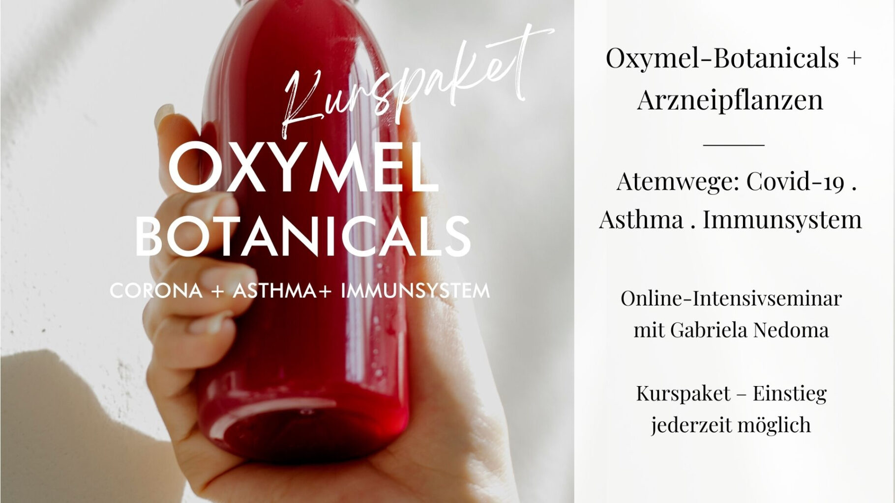 OXYMEL ARZNEIPFLANZEN + ATEMWEGE Gabriela Nedoma